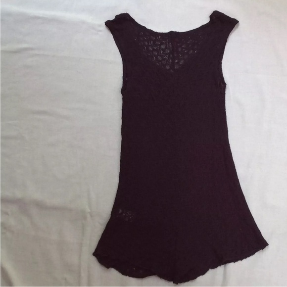 Michelle Women's Black Lace Tank Top V-Neck Sheer Stretch Size Small S - Picture 3 of 5